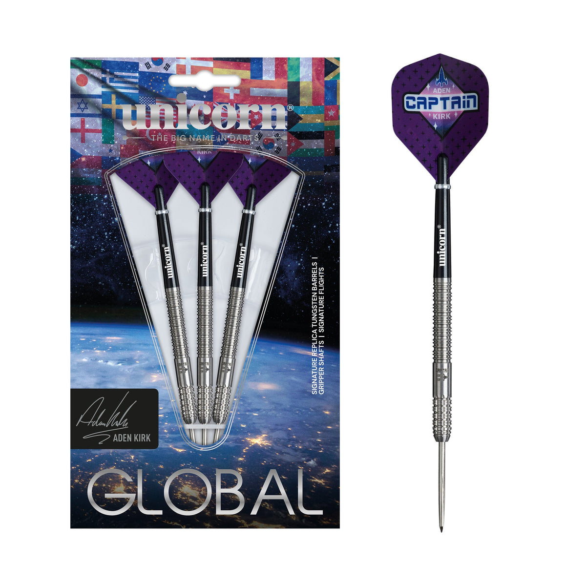 Unicorn Contender Aden Kirk Steel Dart