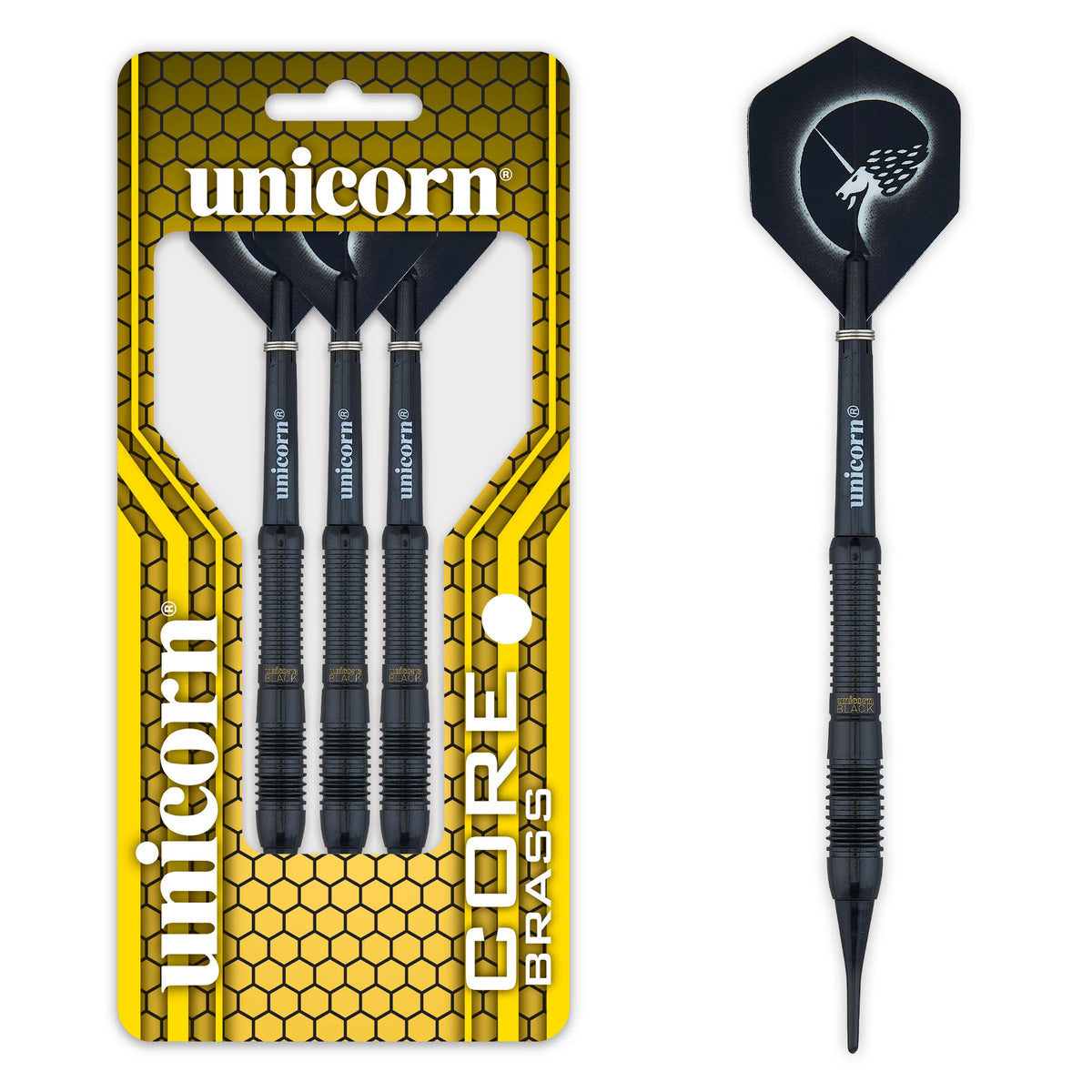 Unicorn Core Black Brass 2 Soft Darts