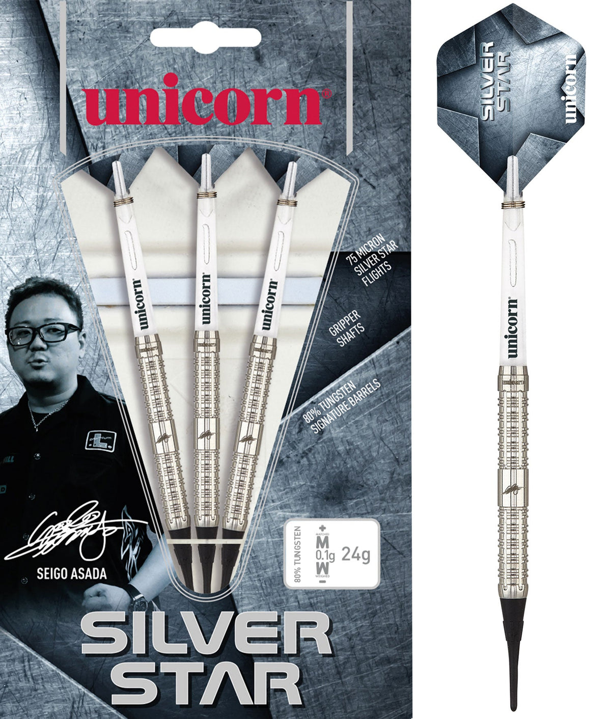 Unicorn Seigo Asada Silver Star Soft Darts