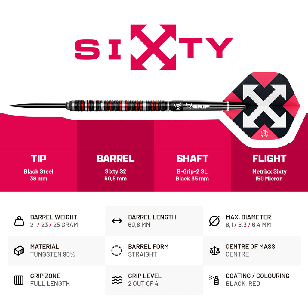BULL'S Sixty S2 Steel Dart