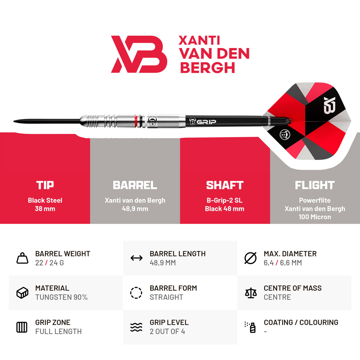 BULL'S Xanti Van den Bergh Steel Dart