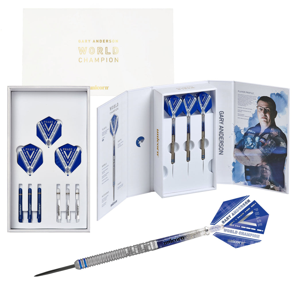Unicorn Phase 5 World Champion Gary Anderson Steel Dart Presentation Box