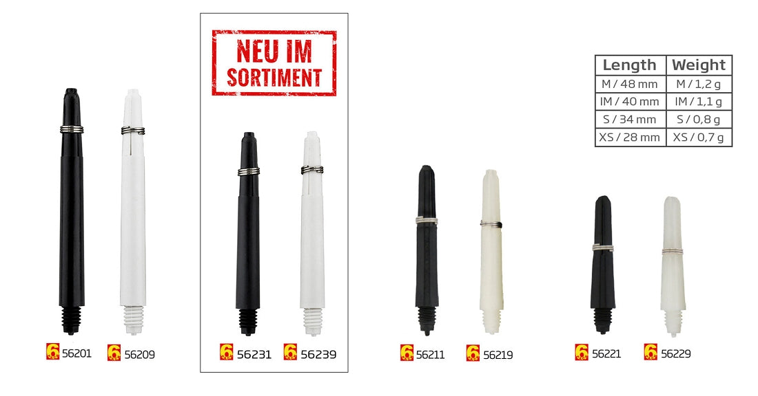 BULL'S 6-Pack Nylon Shaft