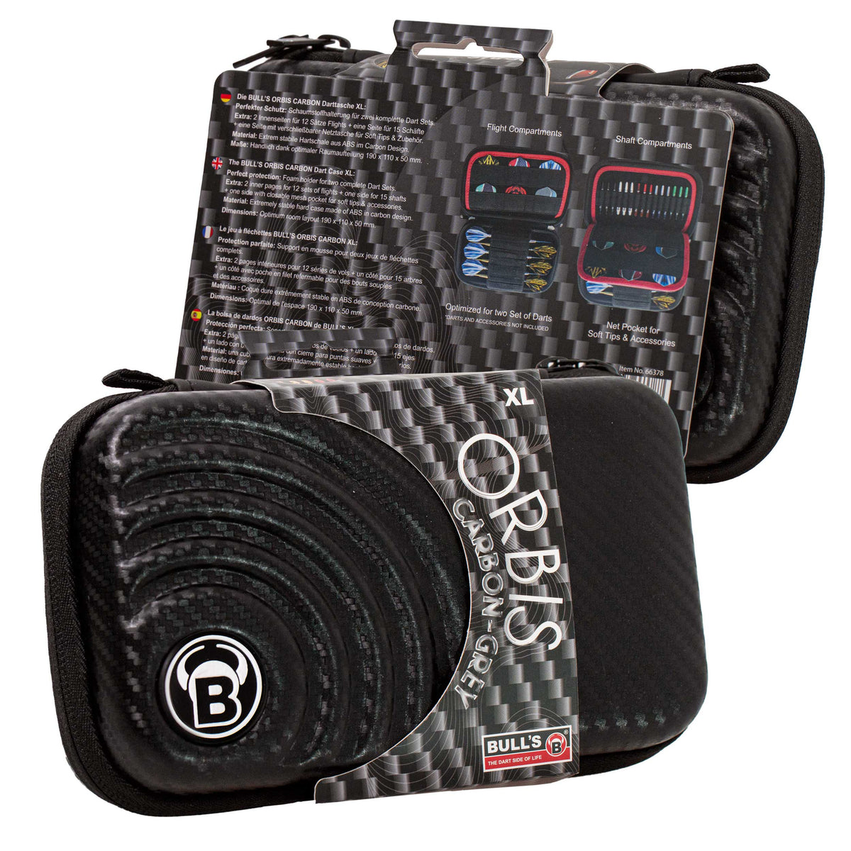 BULL'S Orbis HS XL Dartcase carbongrey