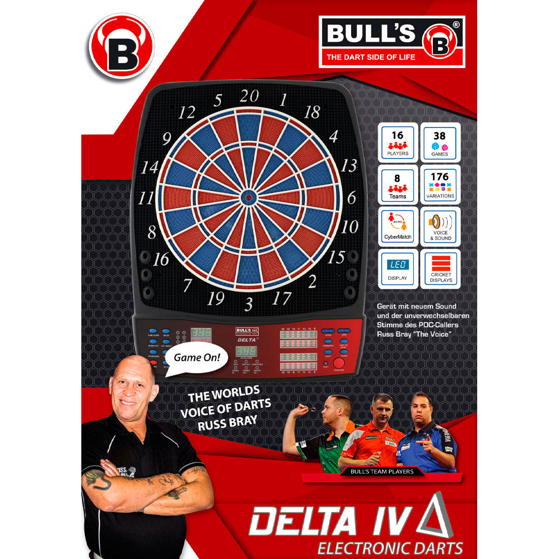 BULL'S Delta IV RB Sound Elektronik Dartboard