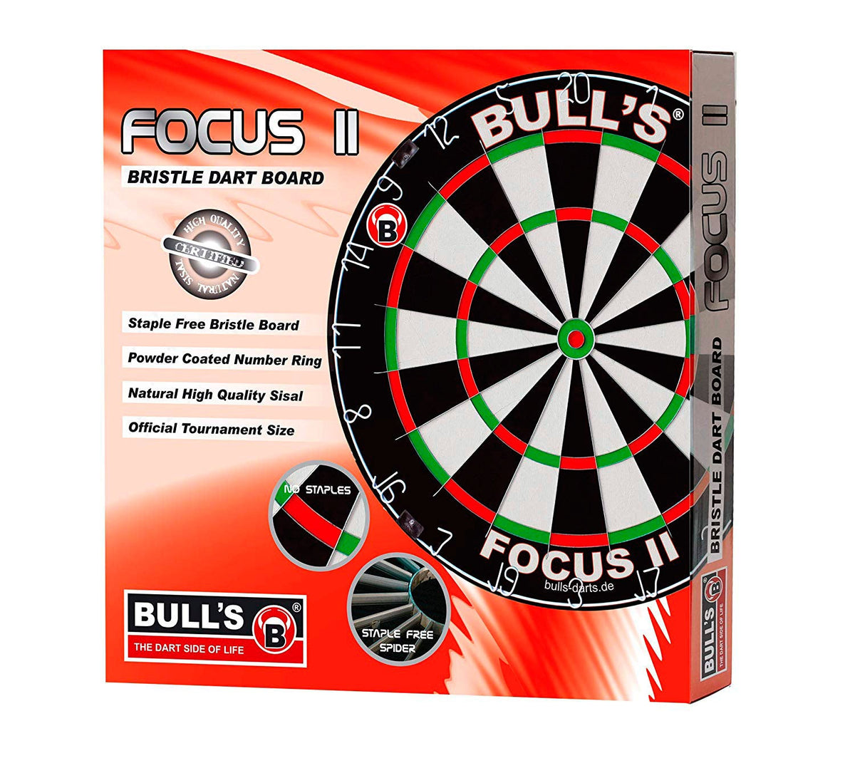 BULL'S Focus II Bristle Dart Board