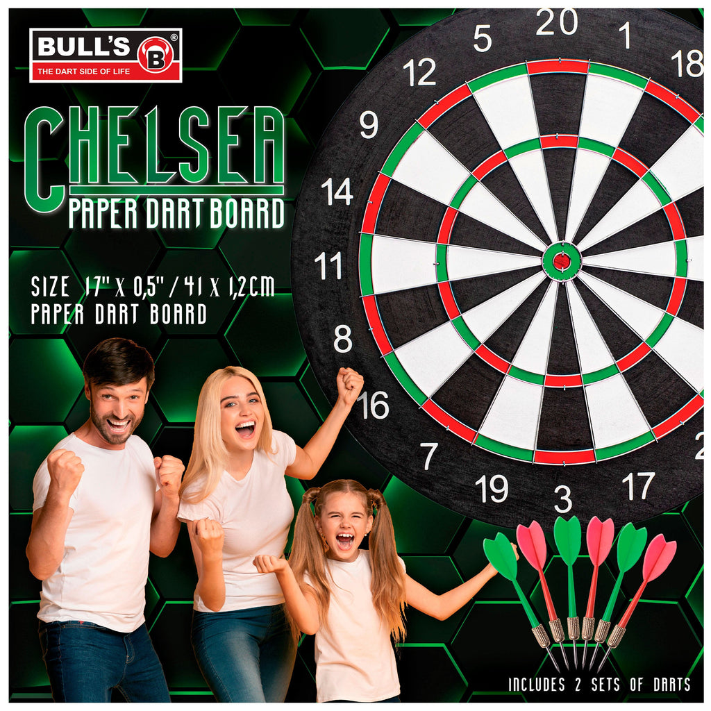 BULL'S Chelsea Paper Dart Board
