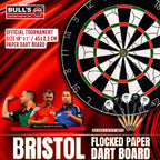 BULL'S Bristol Flocked Paper Dart Board
