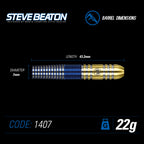 Winmau Steve Beaton 1407 – Steeldart 22g + 24g