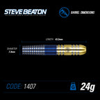 Winmau Steve Beaton 1407 – Steeldart 22g + 24g
