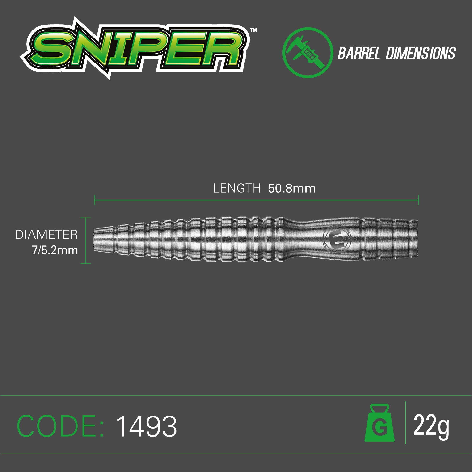 Winmau Sniper Steeldart 22g