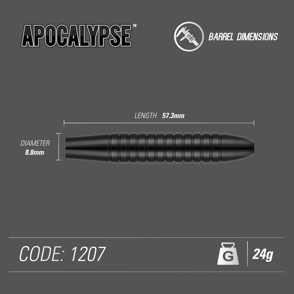 Steeldart Winmau Apocalypse 1207-24g