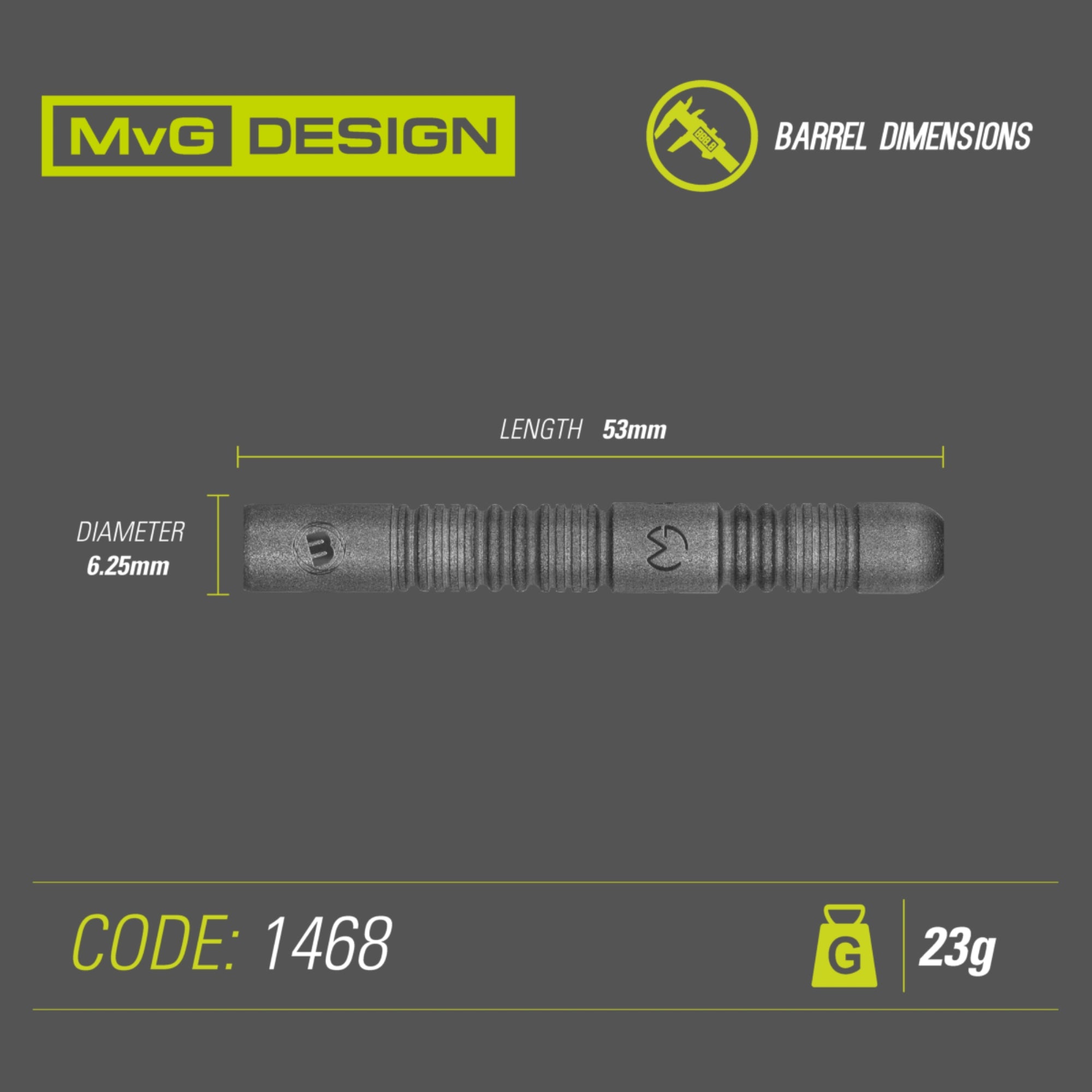 Winmau MvG Exact 1468 – Steeldart 21,5g + 23g