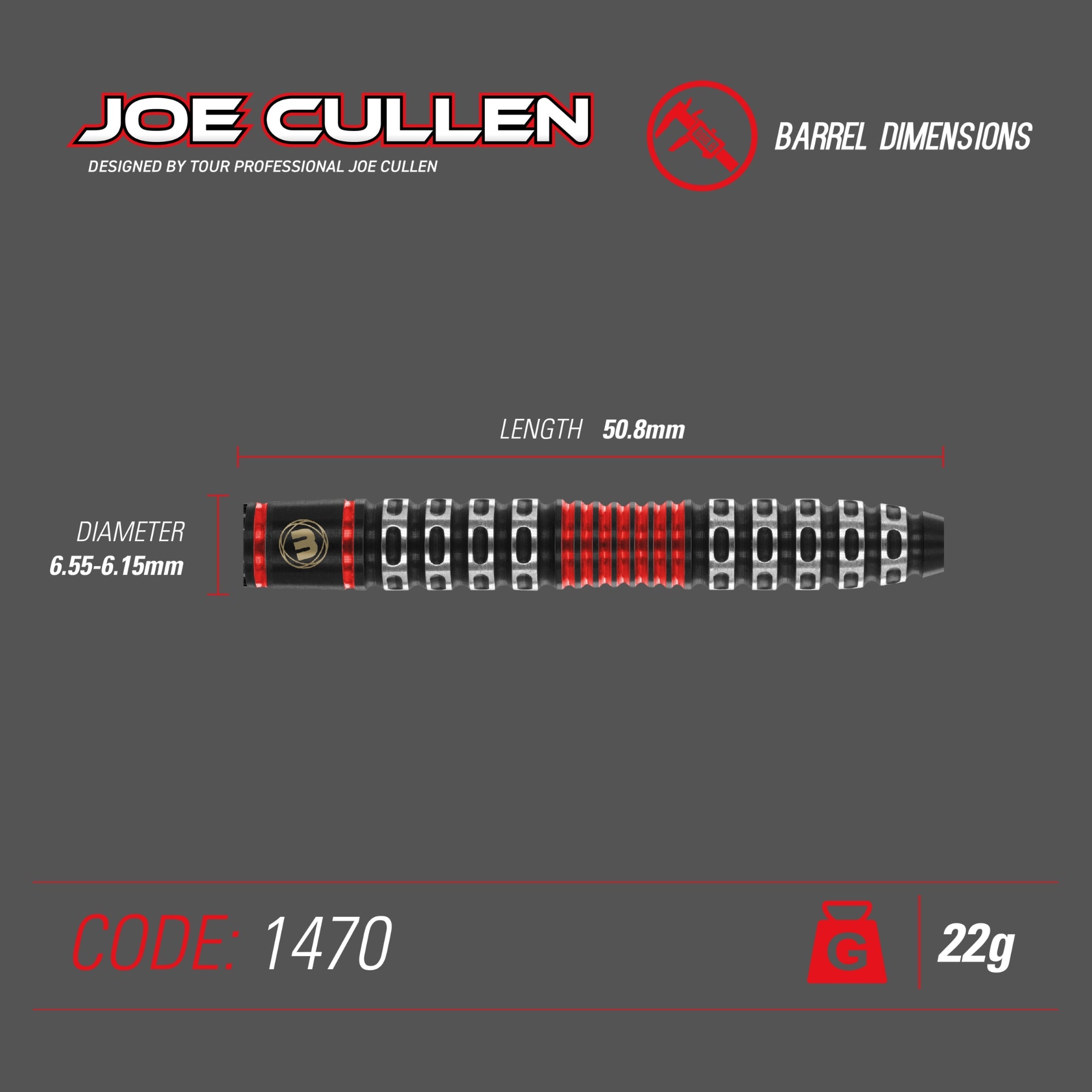 Winmau Joe Cullen S.E. 1470 – Steeldart 22g + 24g