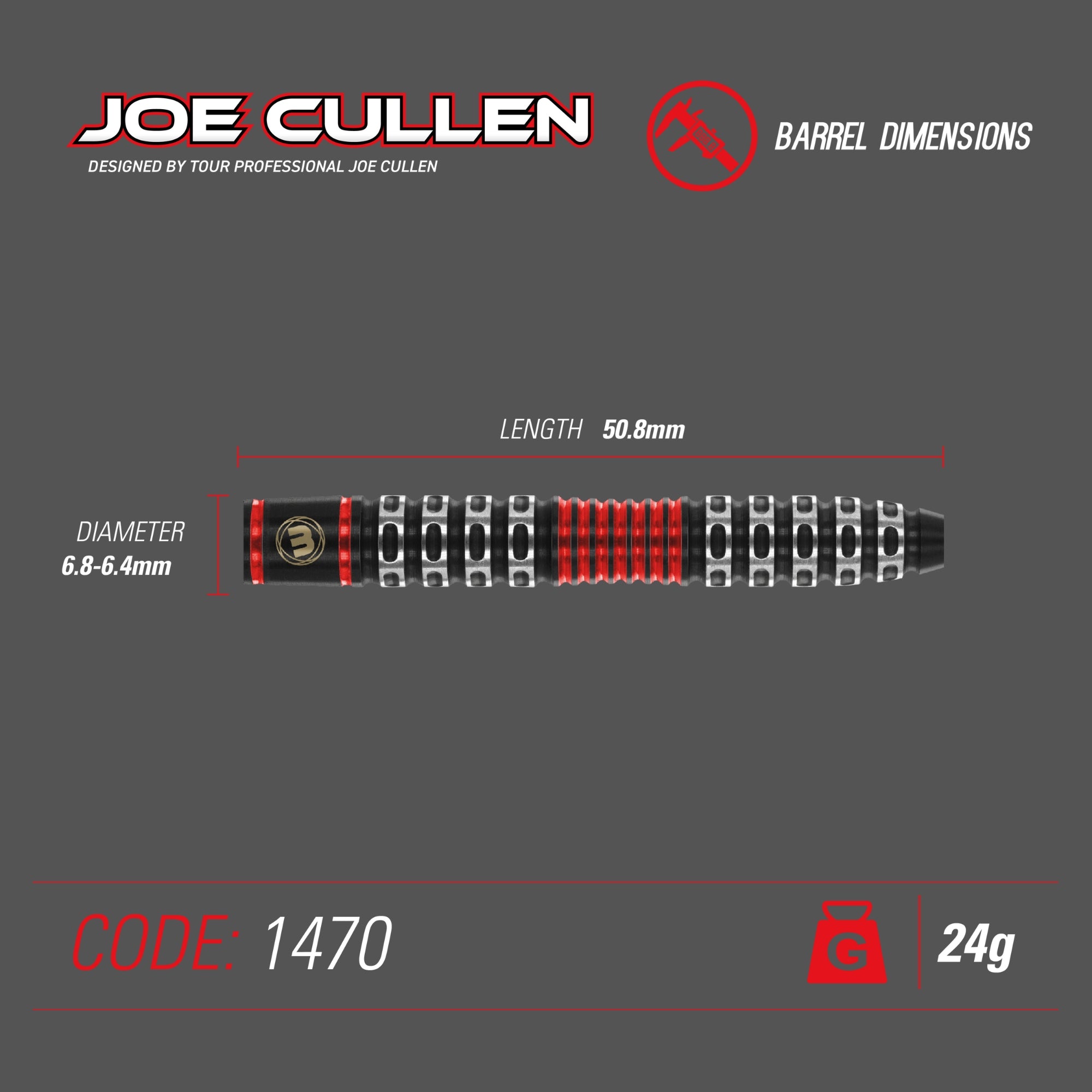Winmau Joe Cullen S.E. 1470 – Steeldart 22g + 24g