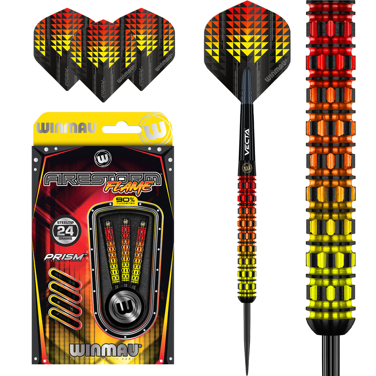 Steeldart Winmau Firestorm Flame 1504-24g