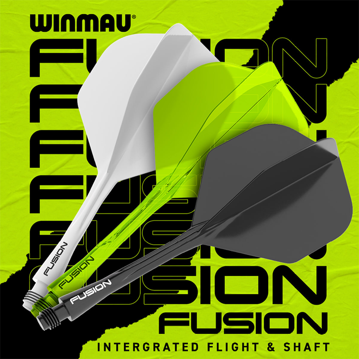 Flights Winmau Fusion yellow intermediate 8781