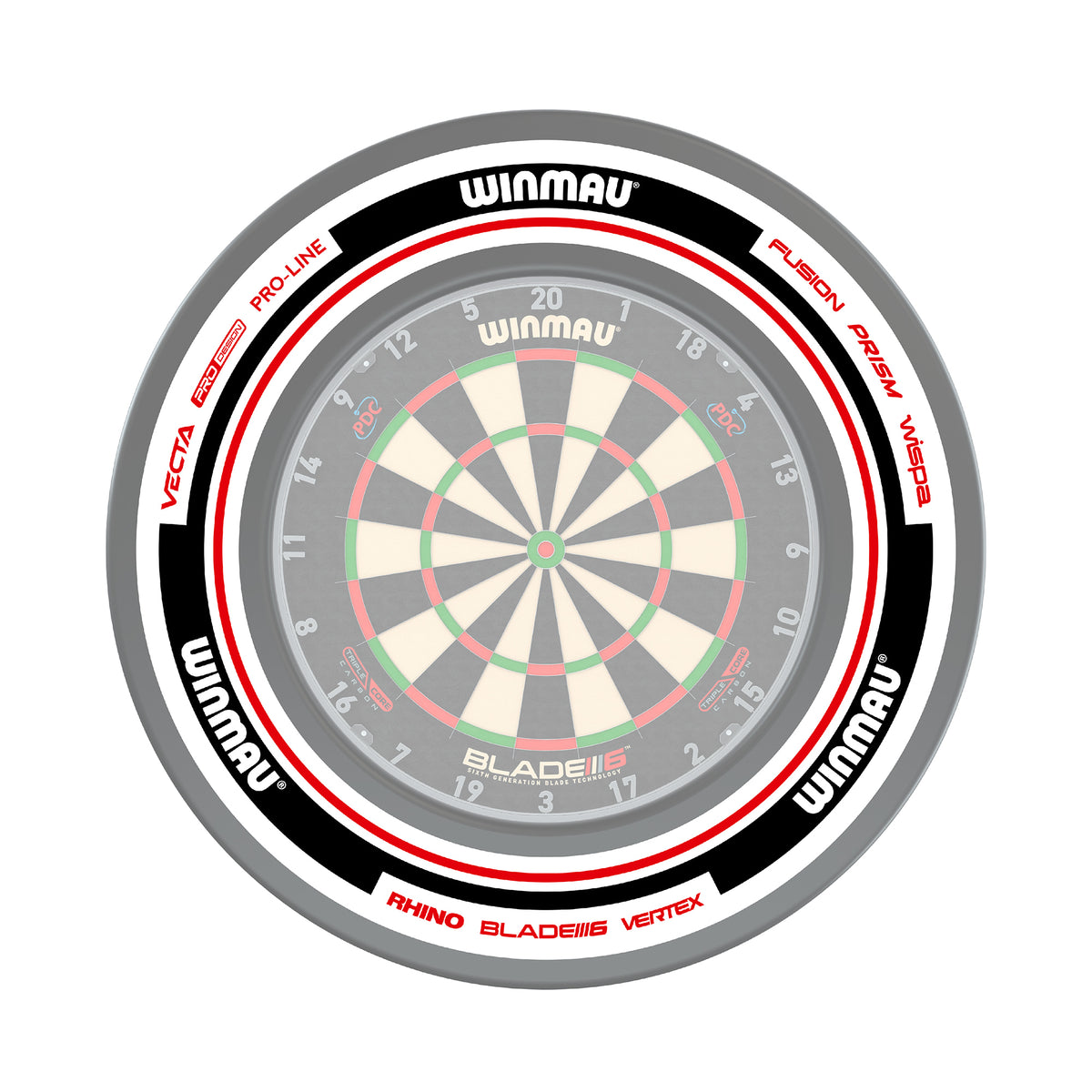 Catchring (Auffangring) - Winmau Advance white/red 4453