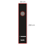 Dartmatte Karella Premium velour 290x60 schw.rot