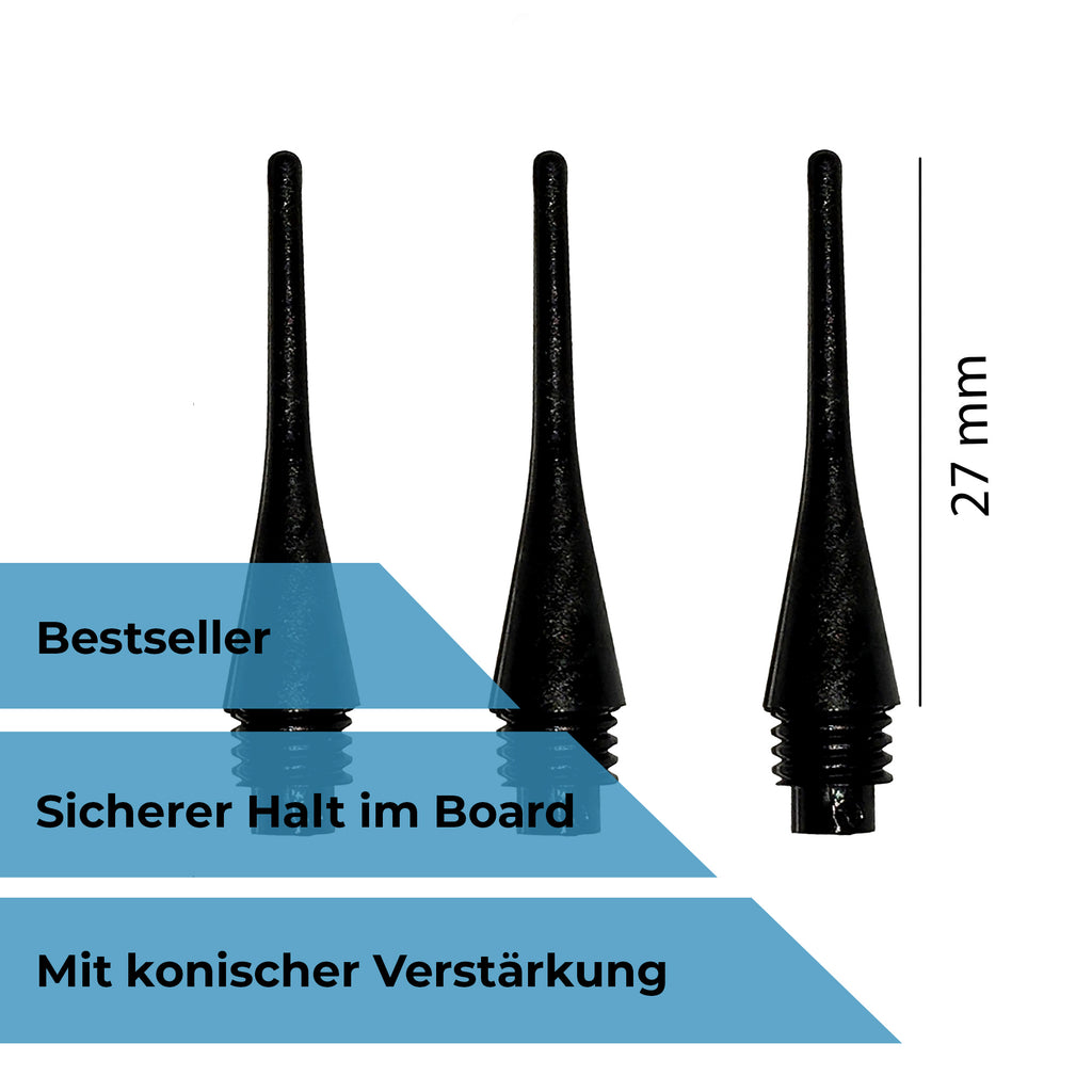 Softspitzen Premium 1000 St. schwarz, 1/4 BSF Großgewinde
