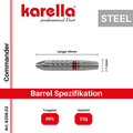 Steeldart Karella Commander, silber, 90% Tungsten, 23g