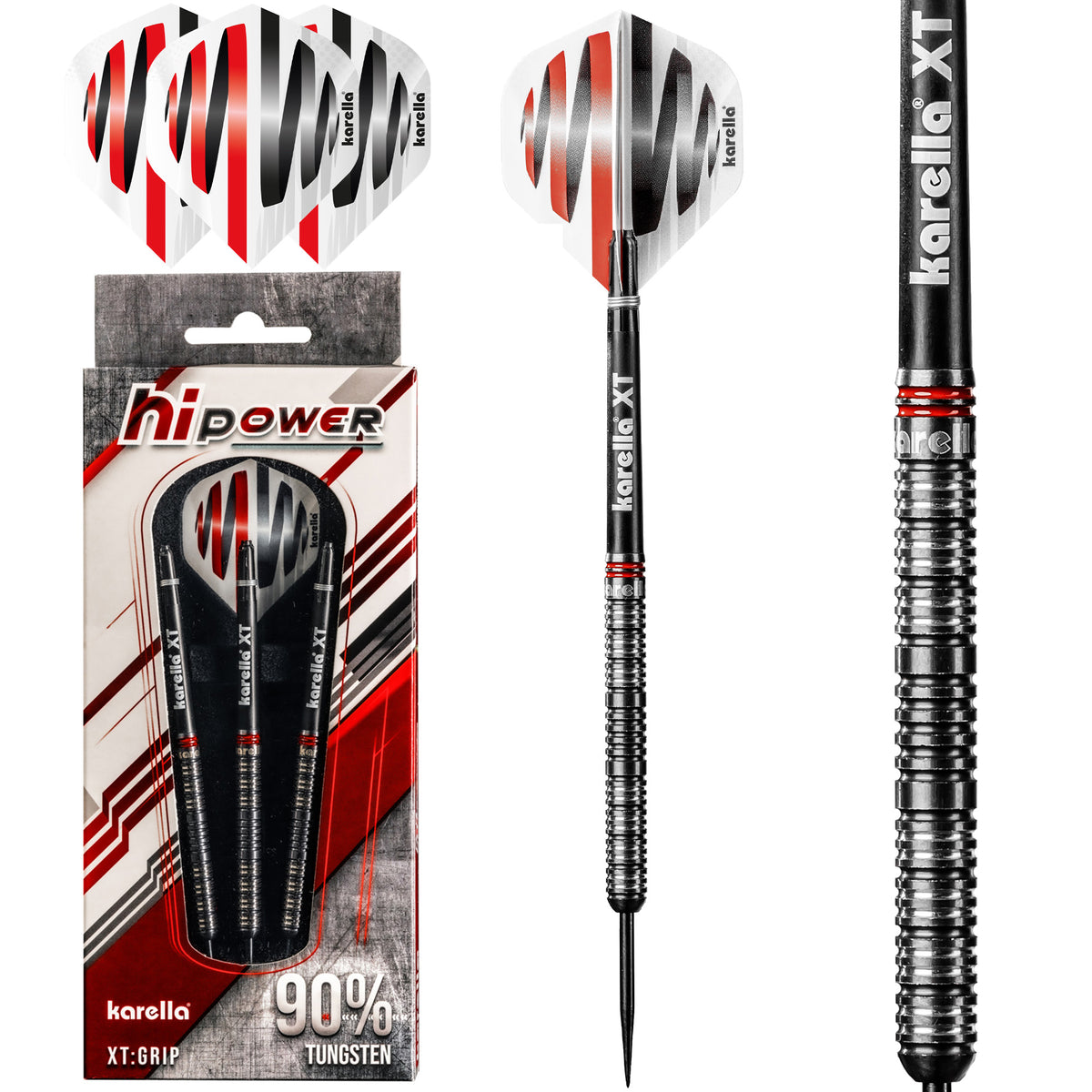 Steeldart Karella HiPower 22g schwarz 90% Tungsten