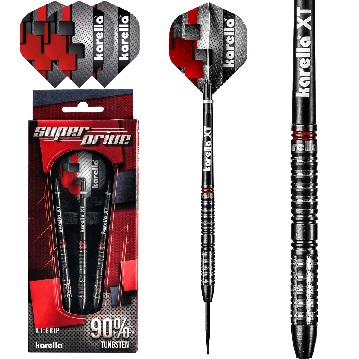 Steeldart Karella SuperDrive 22g schwarz 90% Tungsten