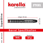 Steeldart Karella SuperDrive 22g schwarz 90% Tungsten