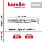Steelbarrel Karella Profi Line 80% Tungsten PL -08 21 g