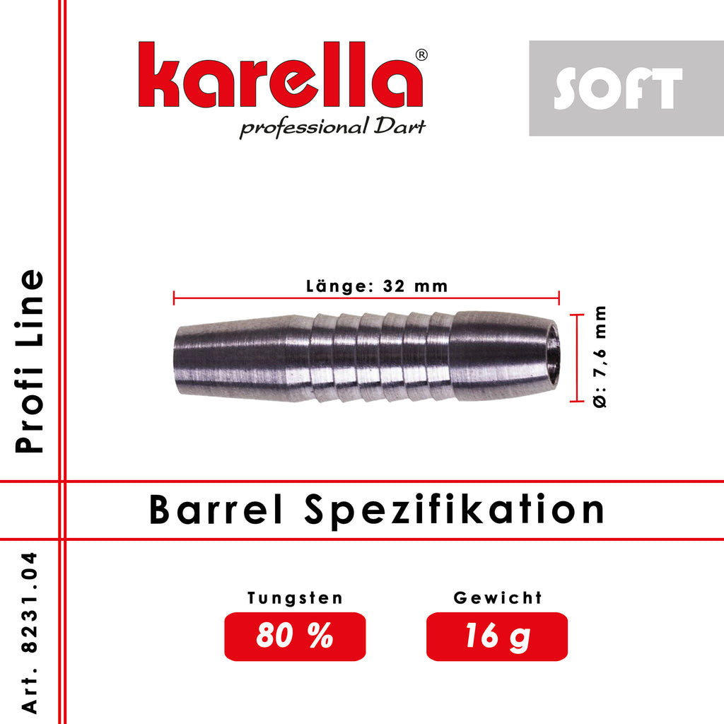 Softbarrel Karella Profi Line 80% Tungsten PLS-04 16 g