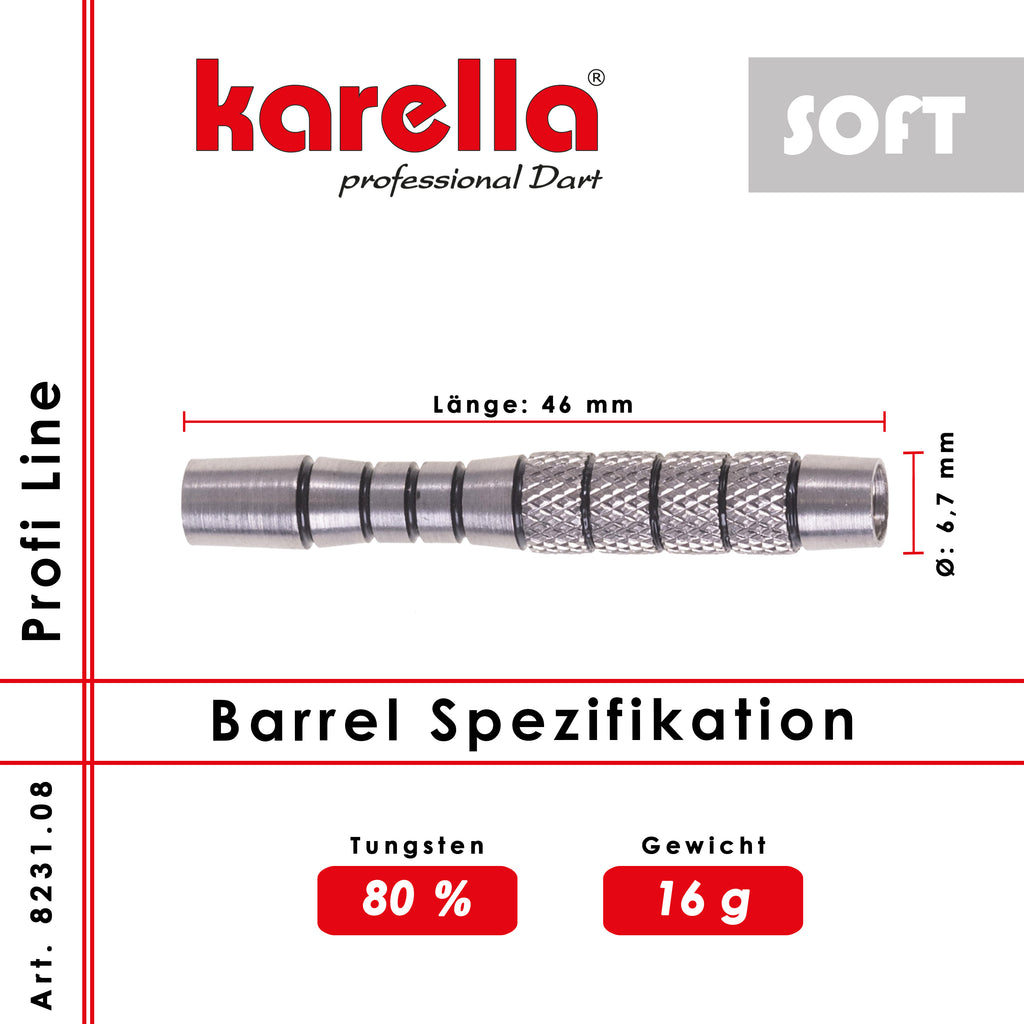 Softbarrel Karella Profi Line 80% Tungsten PLS-08 16 g