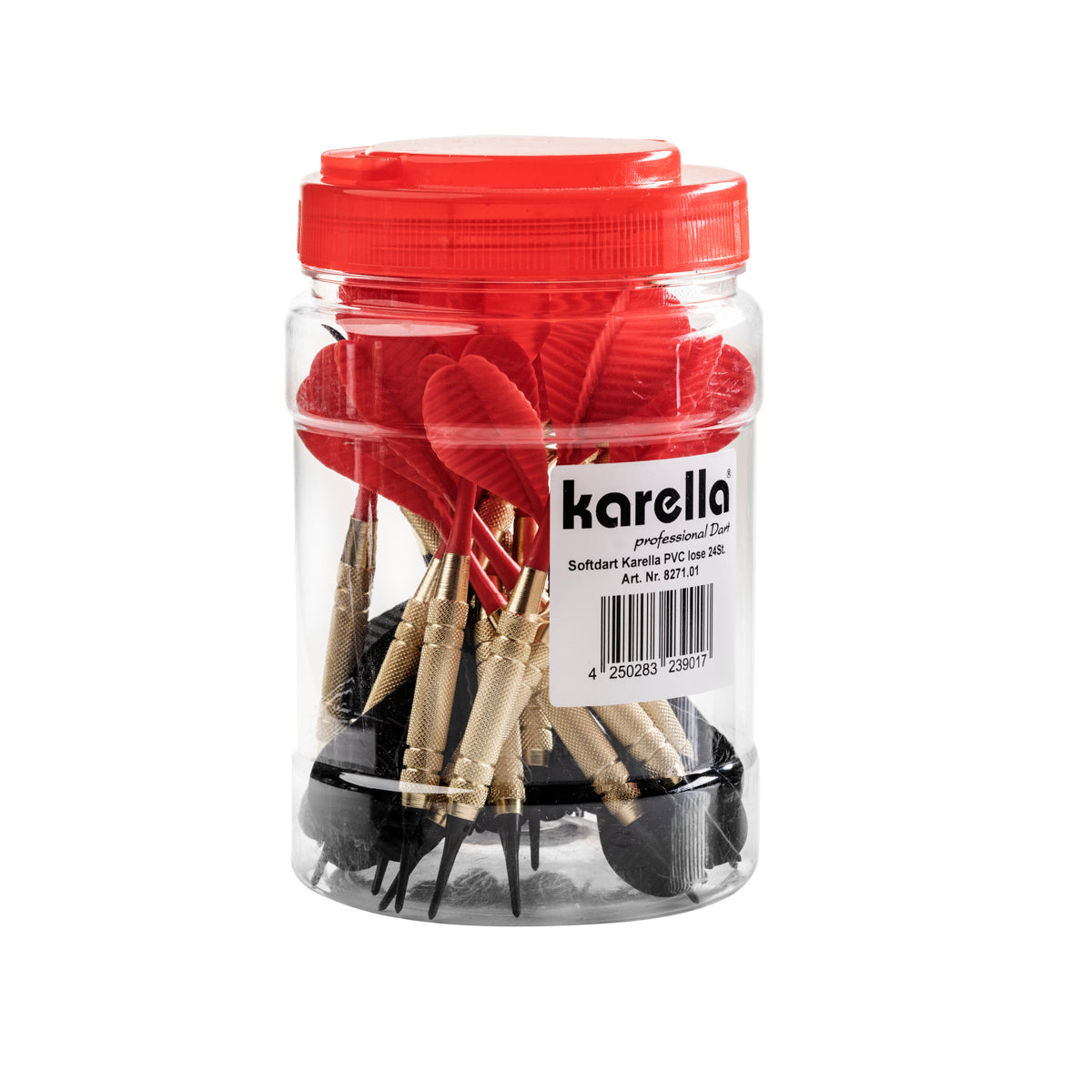 Softdart Karella PVC rot/schw.12/12 in Dose