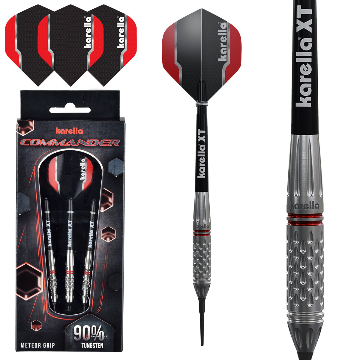 Softdart Karella Commander, silber, 90% Tungsten, 19g