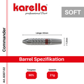 Softdart Karella Commander, silber, 90% Tungsten, 21g