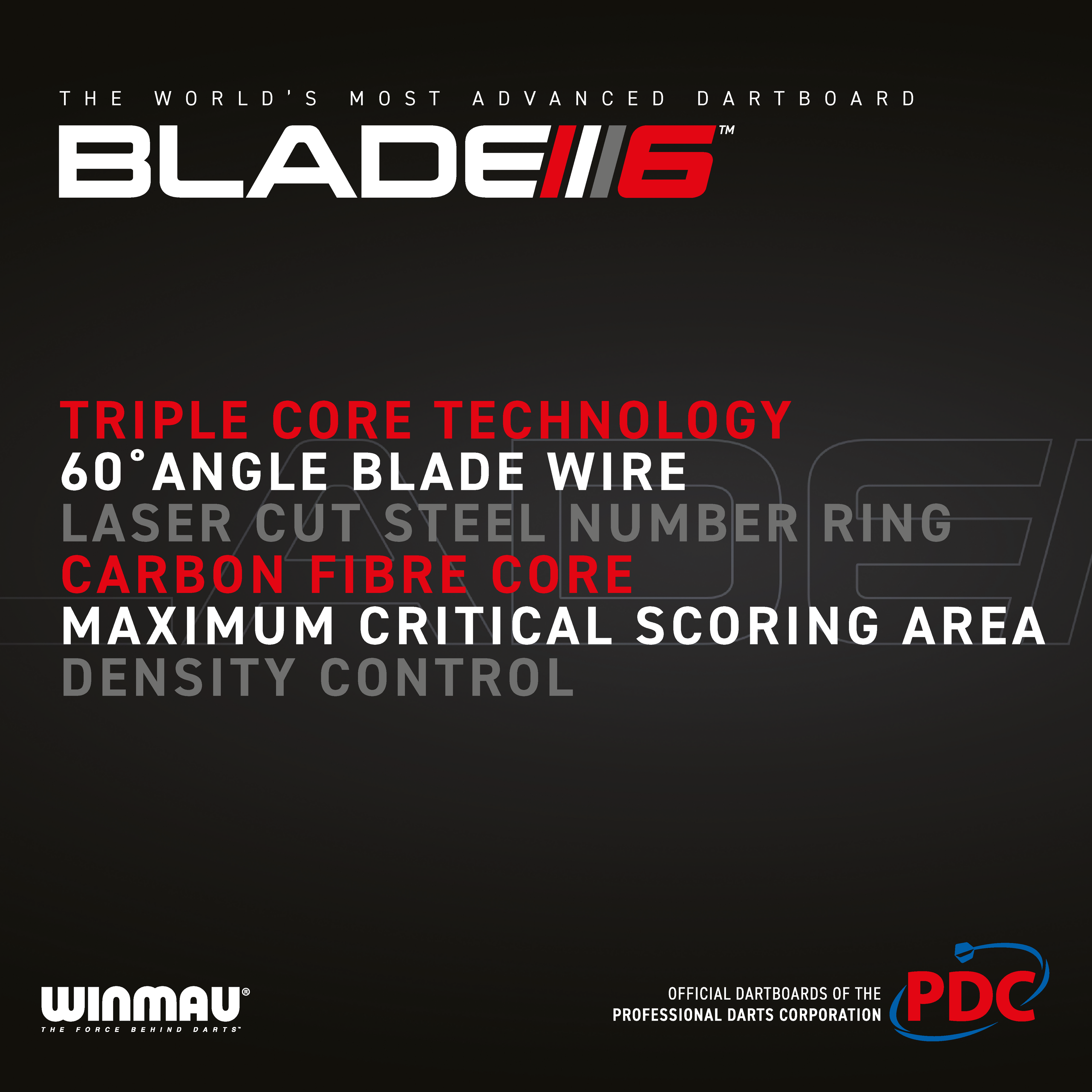 Winmau Blade 6 Triple Core Carbon Dartboard