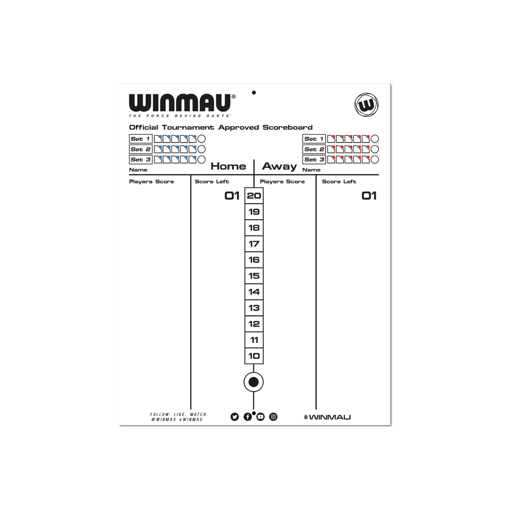 Winmau Scoreboard Schreibtafel incl. Stift 8658