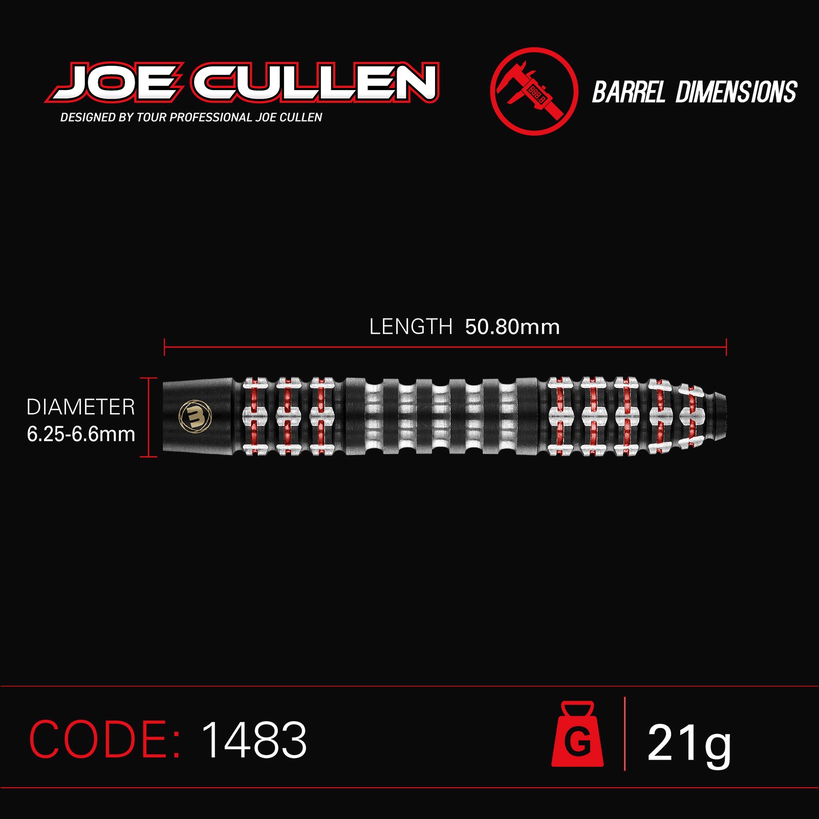 Winmau Joe Cullen Ignition 1483 – Steeldart 21g