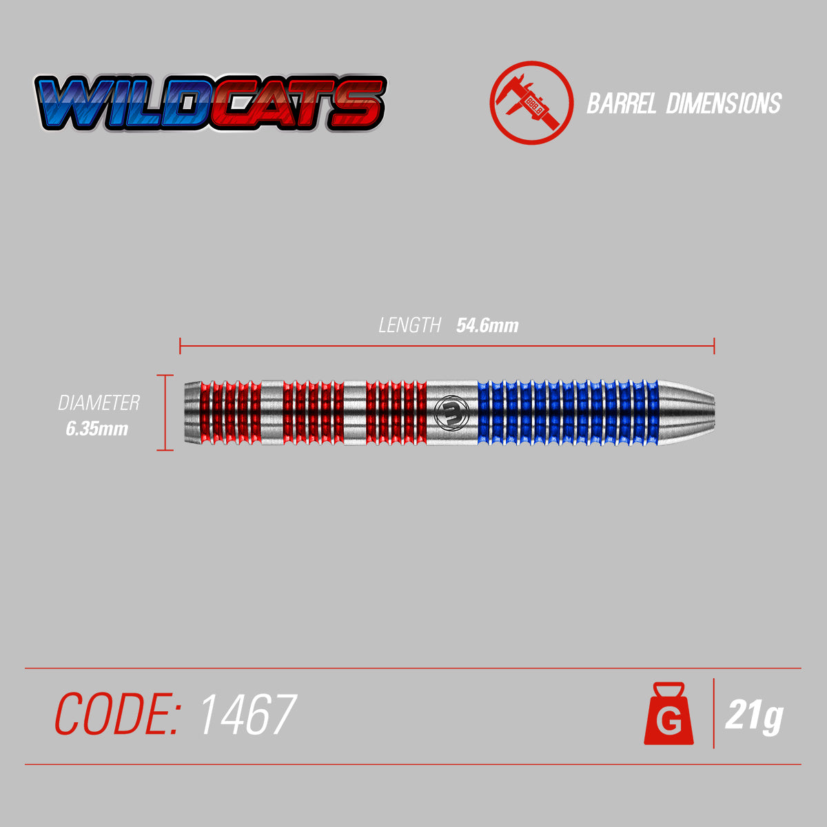 Winmau Wildcats 1467 – Steeldart 21g + 23g