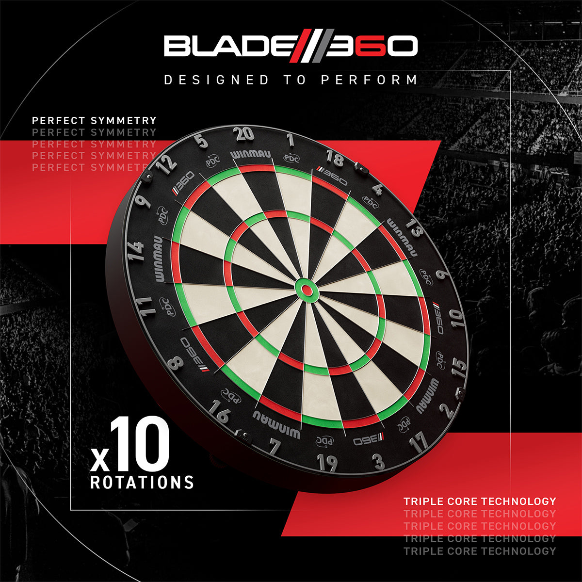 Winmau Blade 360 Triple Core Technology – Dartboard