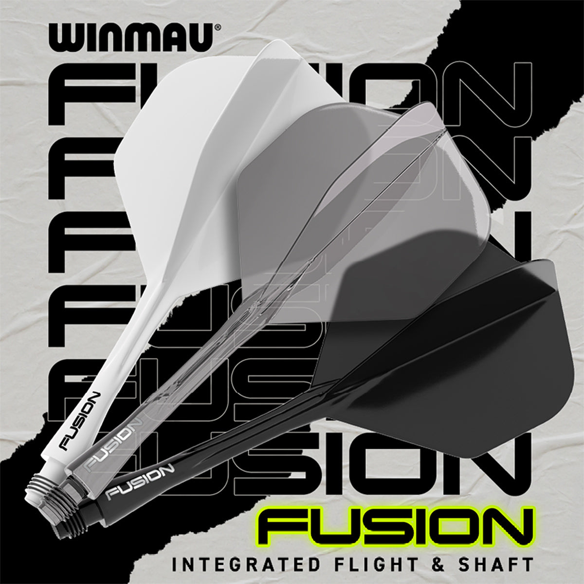 Winmau Fusion Solid Black NO6 Flight Shaft Combo