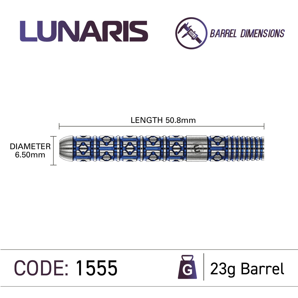 Winmau Lunaris 1555 – Steeldart 23g + 25g